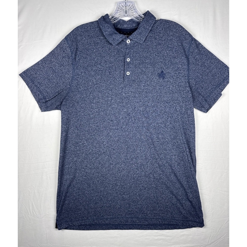 Rugby University Polo Shirt Mens Large Blue Heather Short Sleeve Casual